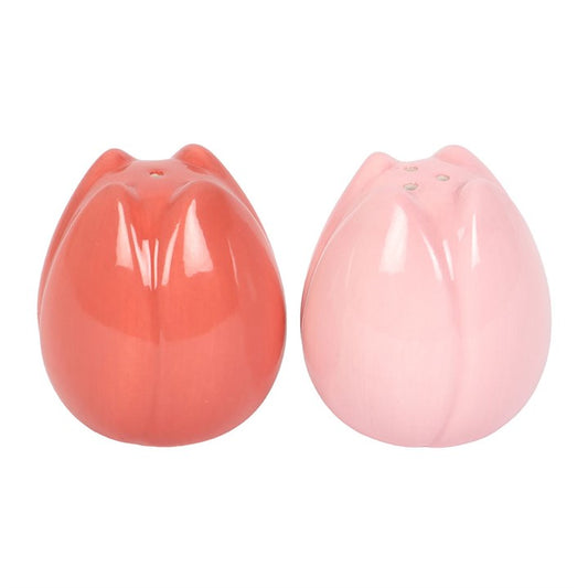 Tulip Shaped Salt and Pepper Shakers N/A