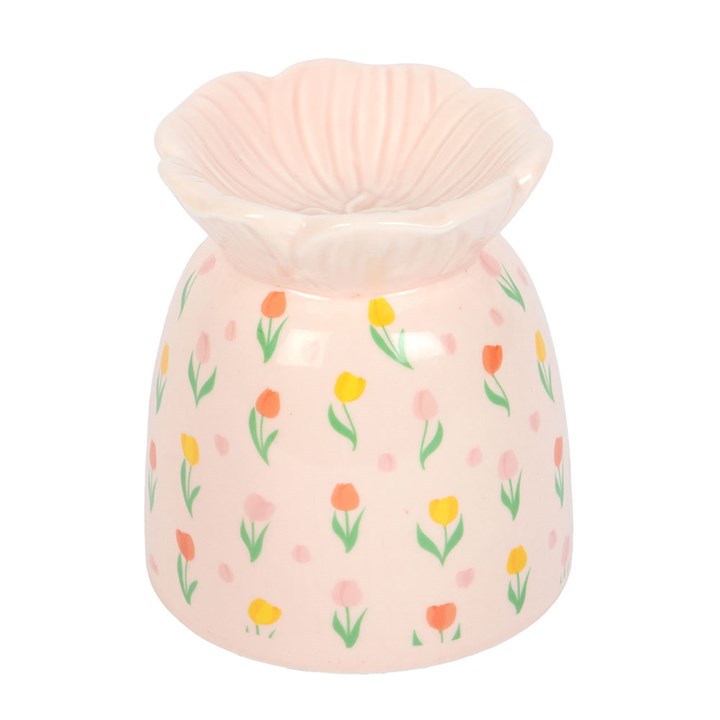 Tulip Print Oil Burner and Wax Warmer