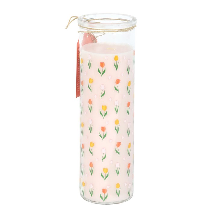 Tulip Print French Tulip Tube Candle N/A