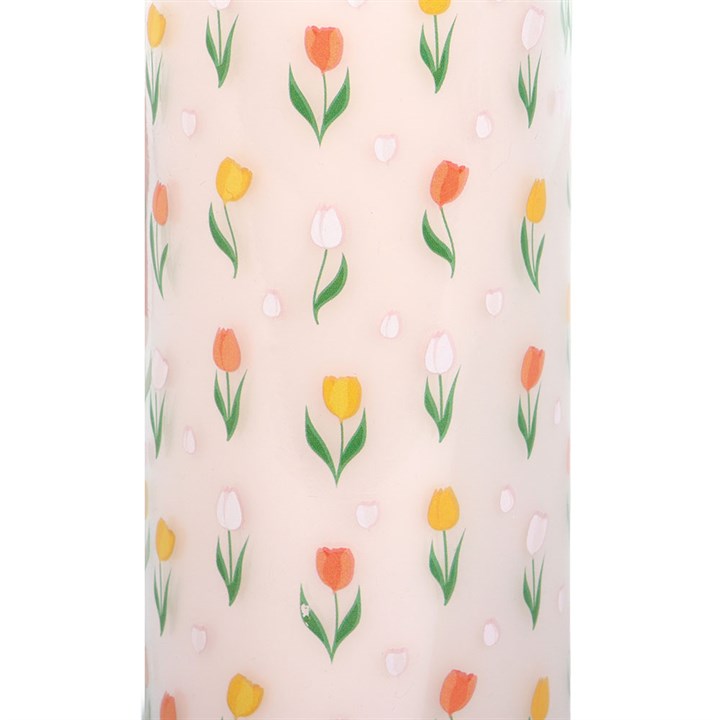 Tulip Print French Tulip Tube Candle N/A