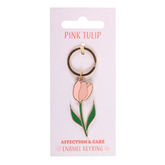 Pink Tulip Keyring N/A