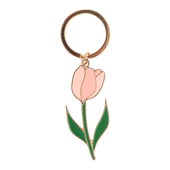 Pink Tulip Keyring N/A