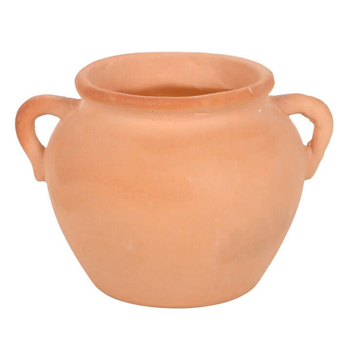 Terracotta Urn Candle designed for outdoor use, featuring natural citronella for insect repellent. Perfect for patios.