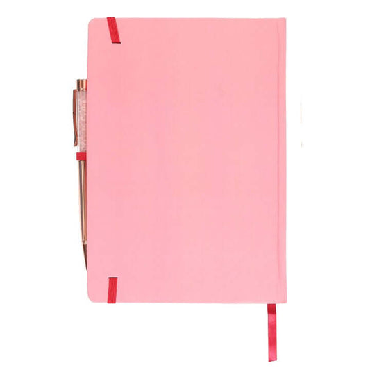 The Sun Gratitude Journal with Rose Quartz Crystal Pen – Mindful Reflection Set-Sociodigi