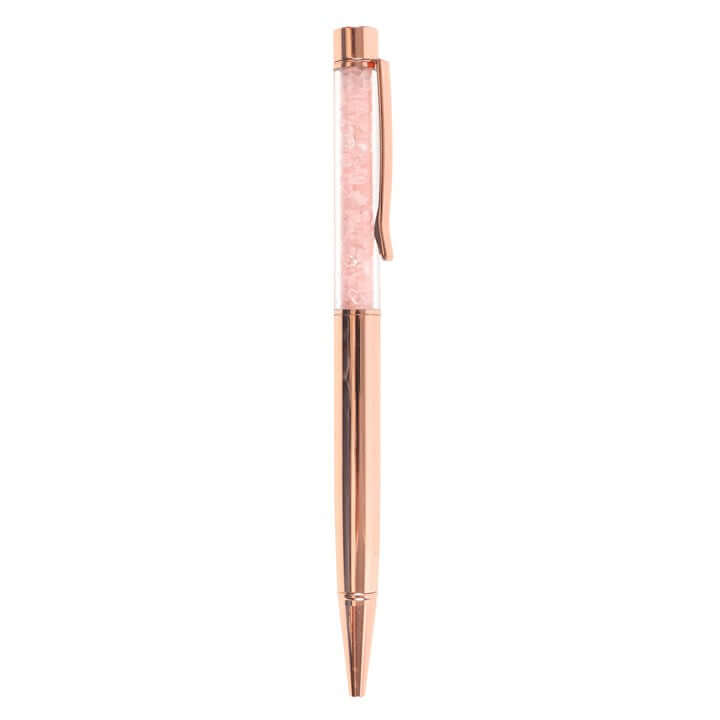 The Sun Gratitude Journal with Rose Quartz Crystal Pen – Mindful Reflection Set-Sociodigi
