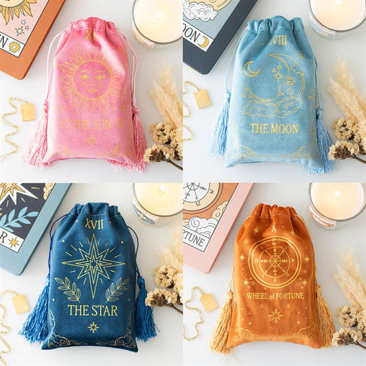 Set of 4 Tarot Velvet Drawstring Bags-Sociodigi
