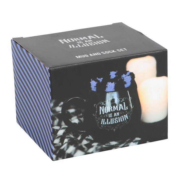 Normal is an Illusion Gothic Mug and Socks Set N/A