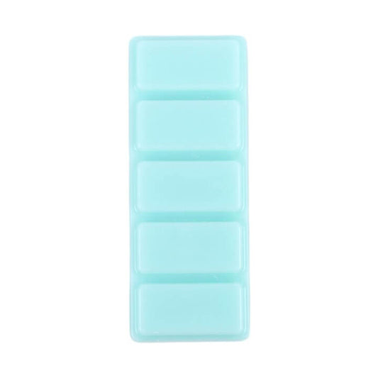 Wax Melt in light blue color, featuring five segments for melting in tealight or electric burners.