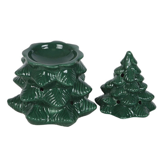 Green Fir Tree Oil Burner and Wax Warmer N/A