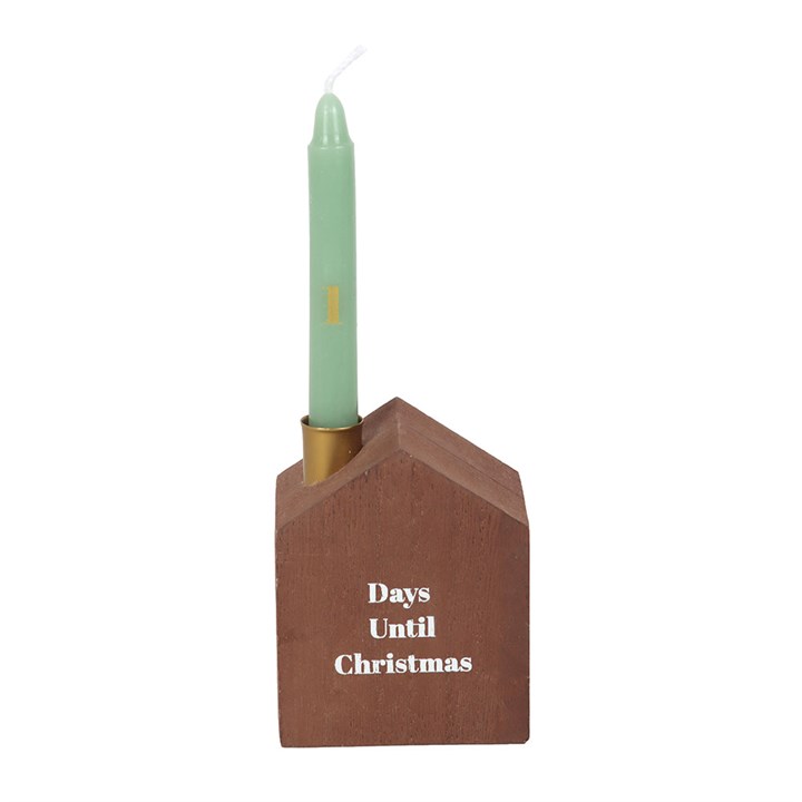 Set of 24 Mini Advent Candles with Wooden Holder | Christmas Décor-Sociodigi