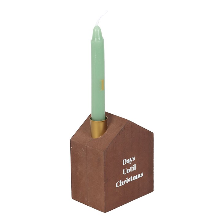 Set of 24 Mini Advent Candles with Wooden Holder | Christmas Décor-Sociodigi