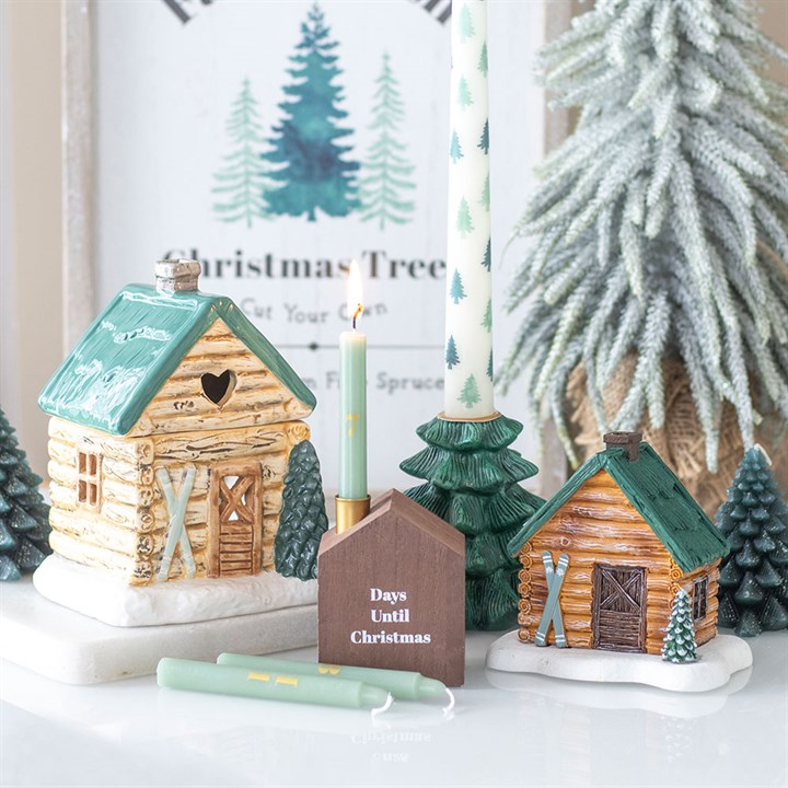 Set of 24 Mini Advent Candles with Wooden Holder | Christmas Décor-Sociodigi