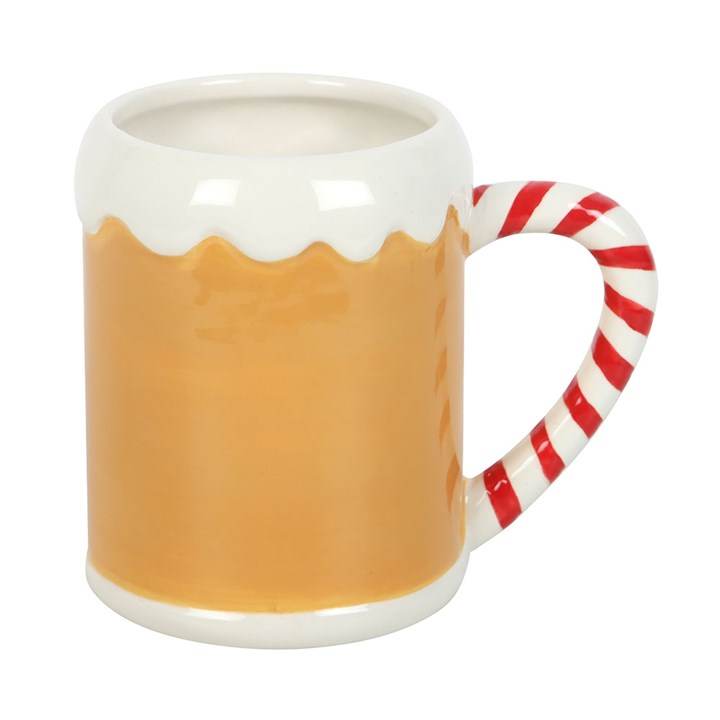 Candy Cane Gingerbread House Mug Festive Christmas Mug 500ml-Sociodigi