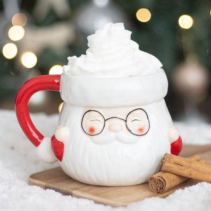 Santa Claus Shaped Mug Festive Christmas Hot Chocolate Mug-Sociodigi