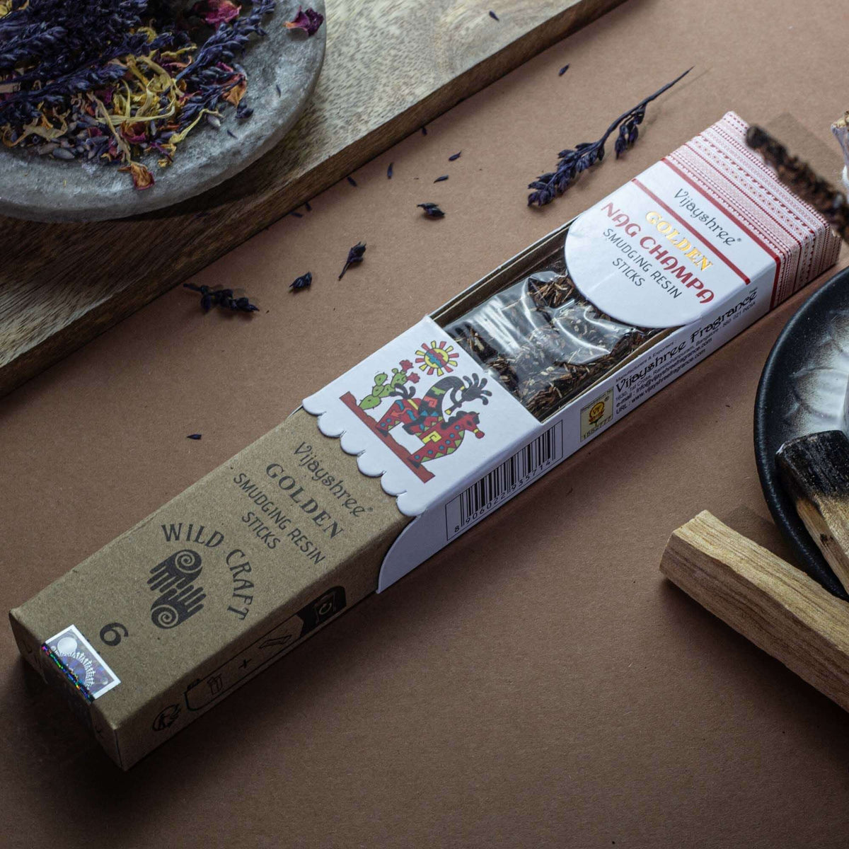 Golden Nag Champa Smudging Resin Sticks - 30g