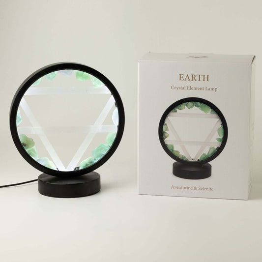 Gemstone Halo Lamp - Earth  - Aventurine & Selenite