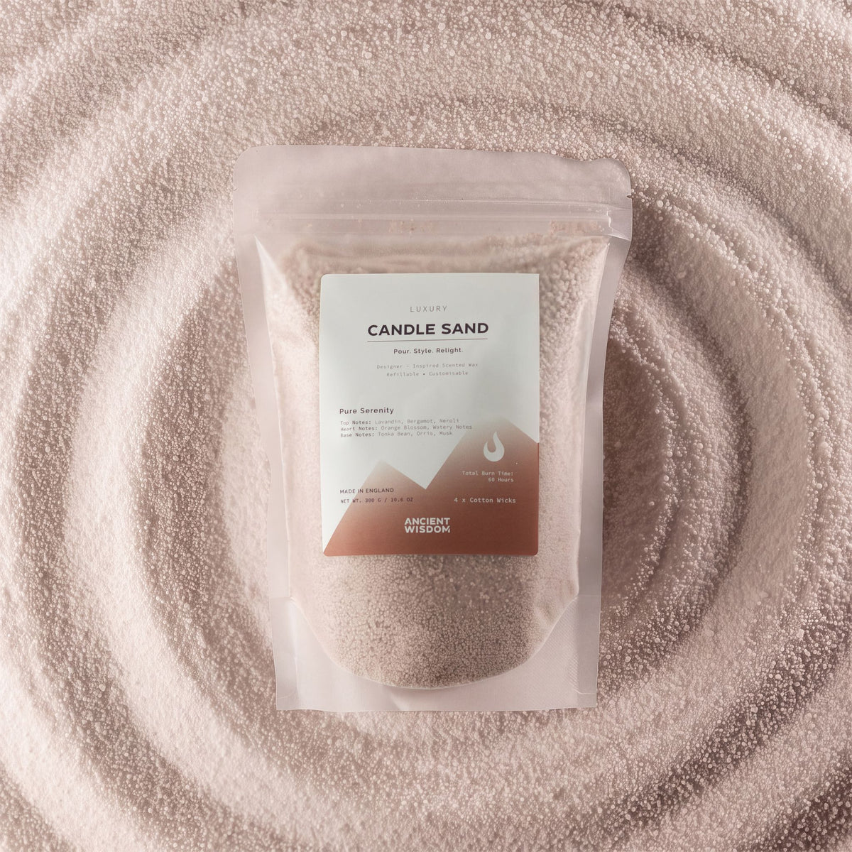 Fragranced Candle Sand - Latte Beige - Pure Serenity - 300g