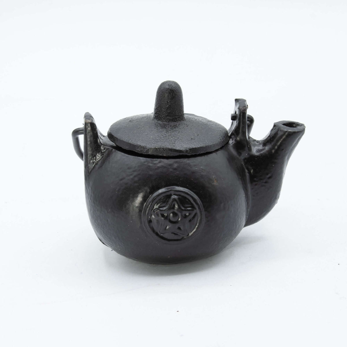 Small Cast Iron Ritual Pot with Pentagon 8x8x10cm