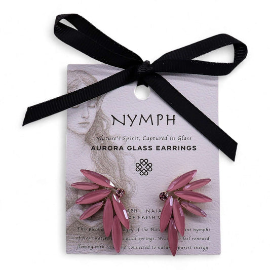 Soft Pink Vintage Glass Fairies Earrings