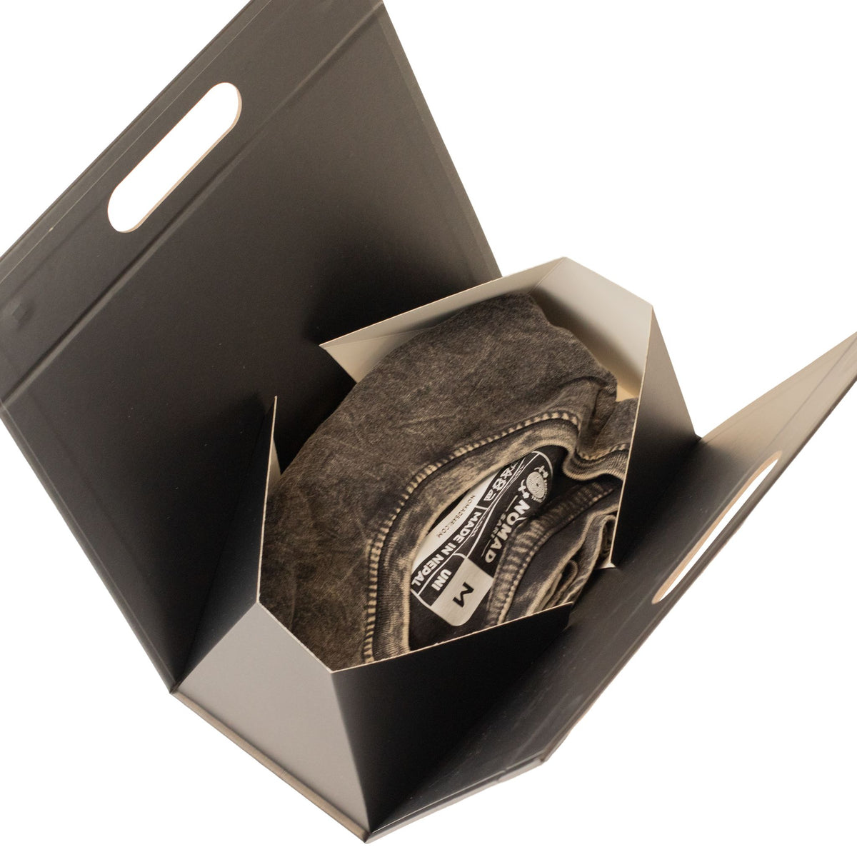 Flat Pack Gift Box - Hand Box  (20x10x20cm) - Black