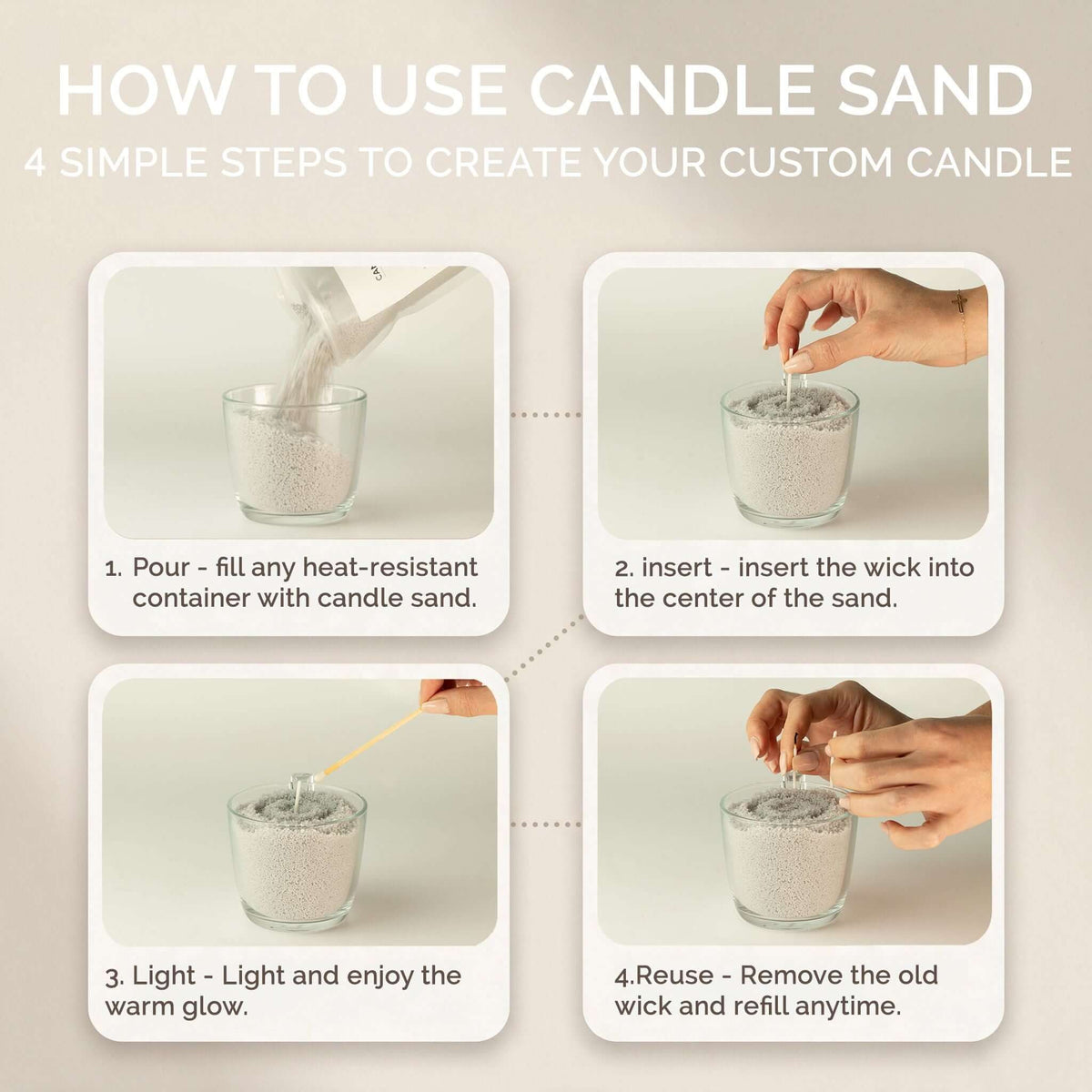 Fragranced Candle Sand - Warm Grey - Azure Noir - 300g