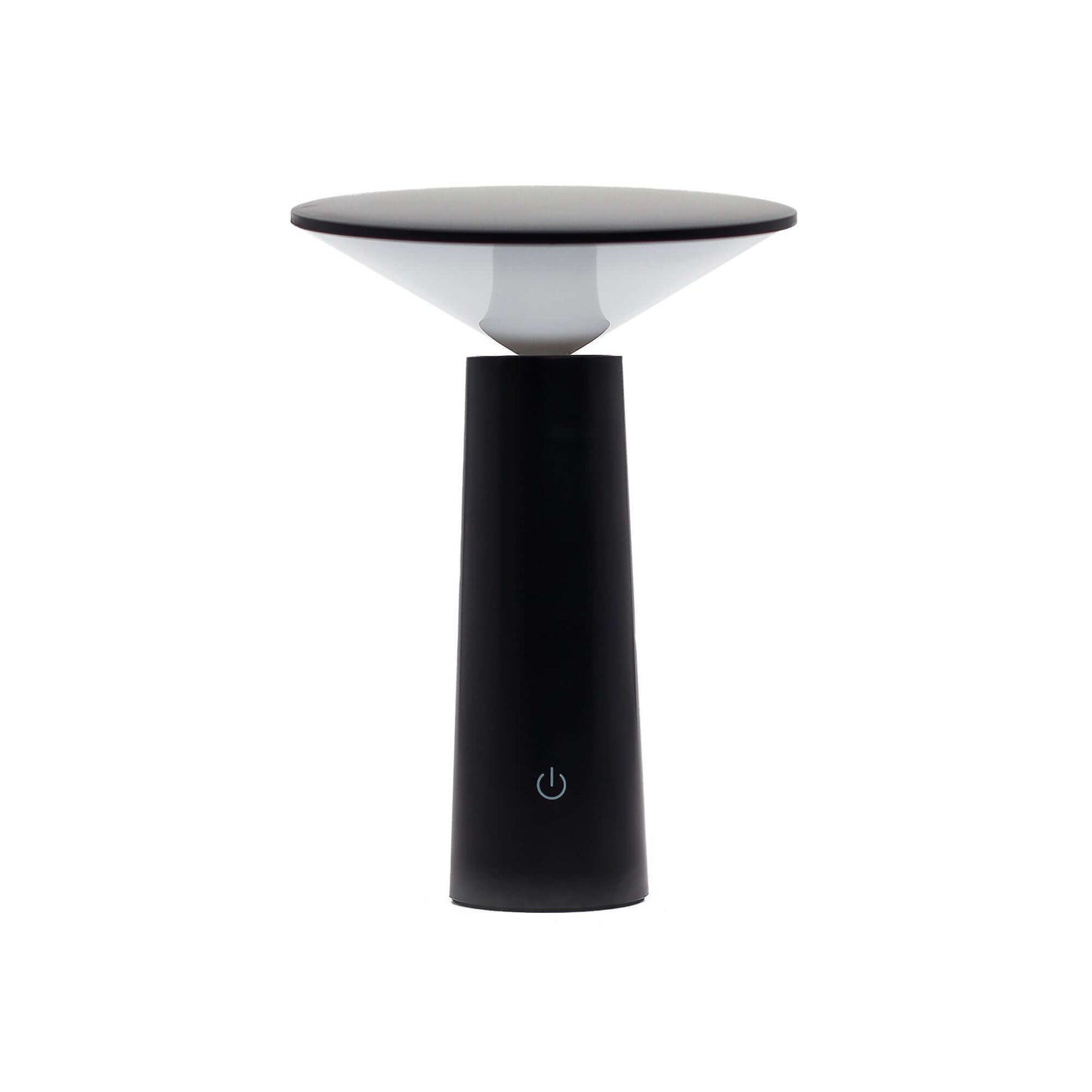 Touch Lamp with black mushroom pattern, USB rechargeable, modern design for stylish interiors.