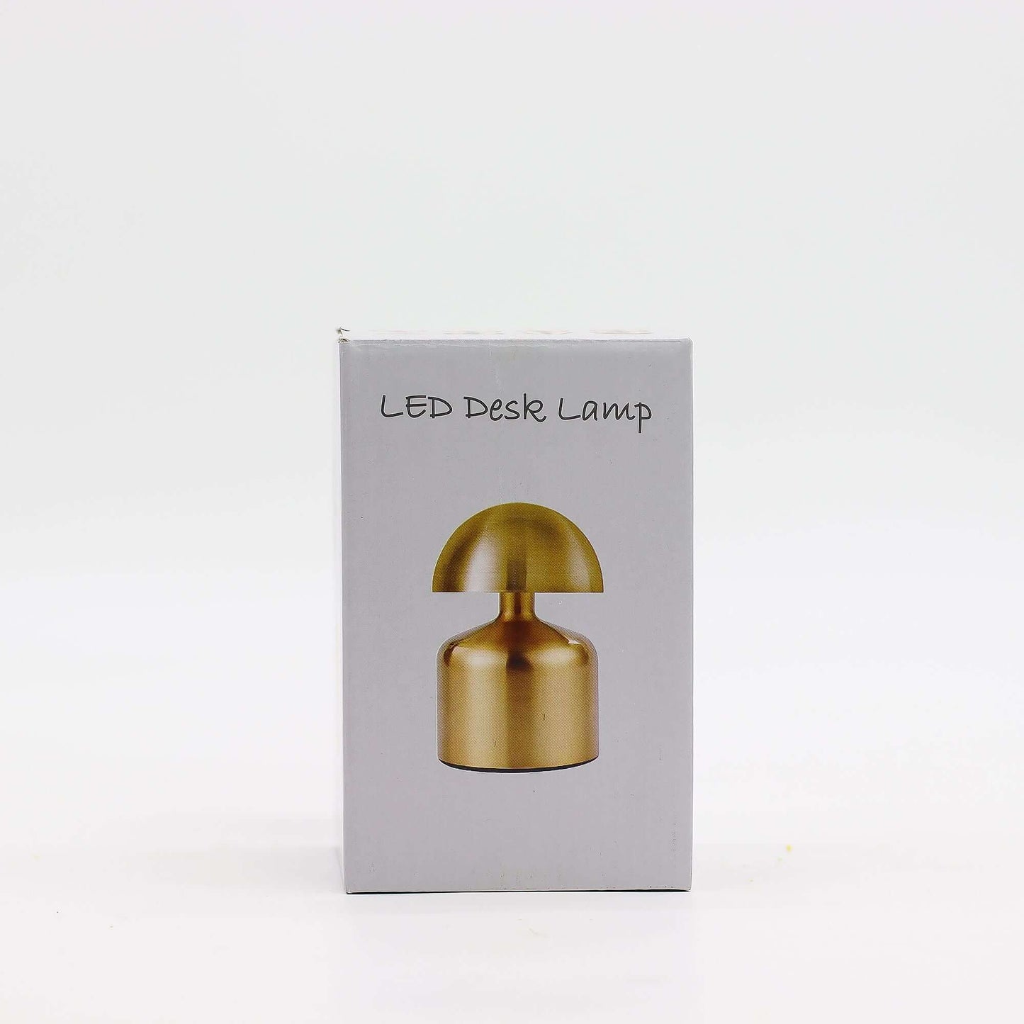 Touch Lamp Dome Mushroom silver USB rechargeable LED desk lamp packaging with a modern design.