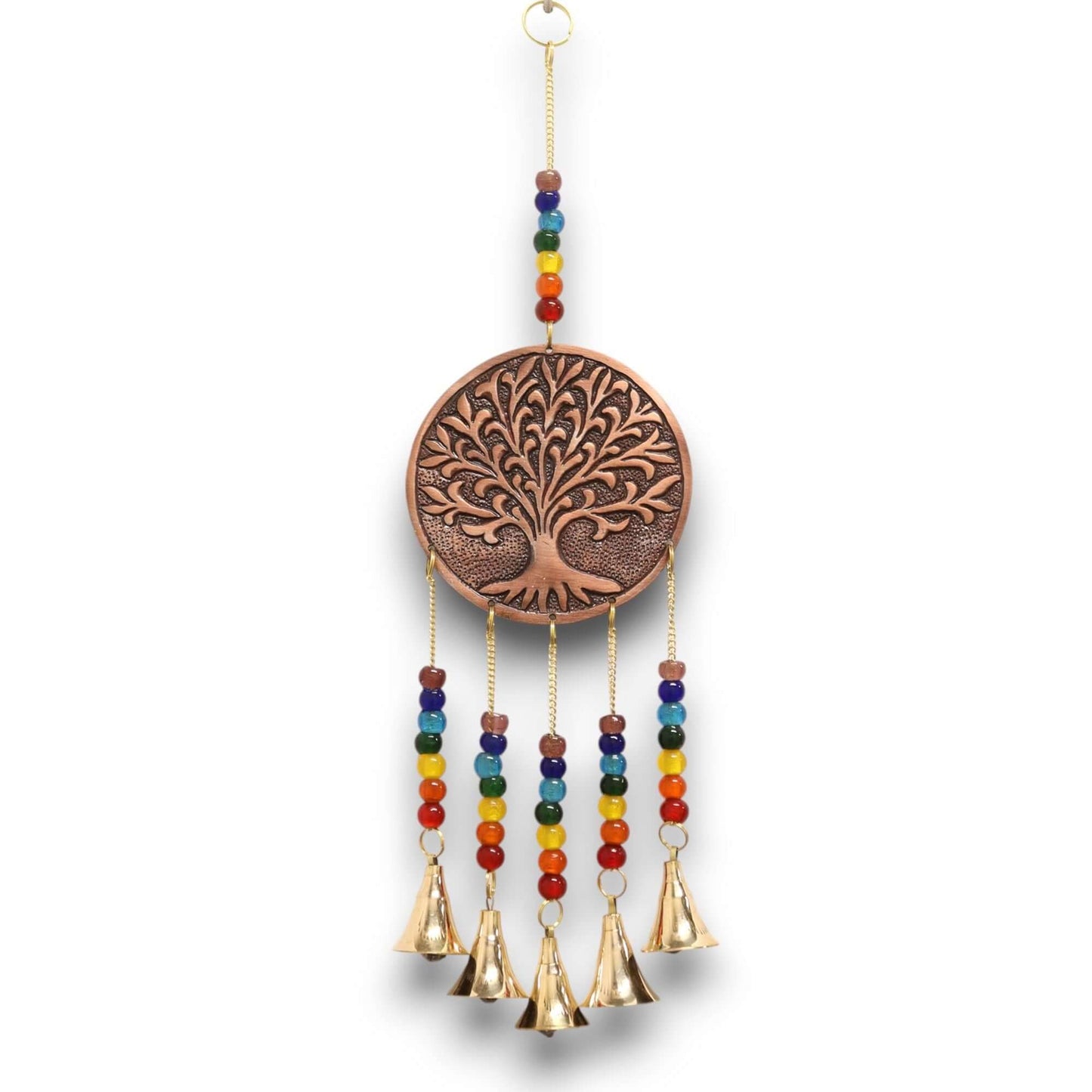 Indian Chimes - Med Tree of Life - Chakra Beads 5 Bells