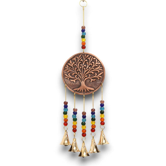 Indian Chimes - Med Tree of Life - Chakra Beads 5 Bells