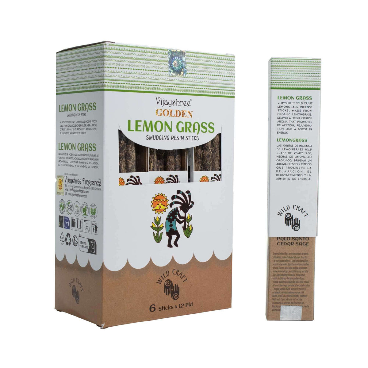 Golden Lemon Grass Smudging Resin Sticks - 30g