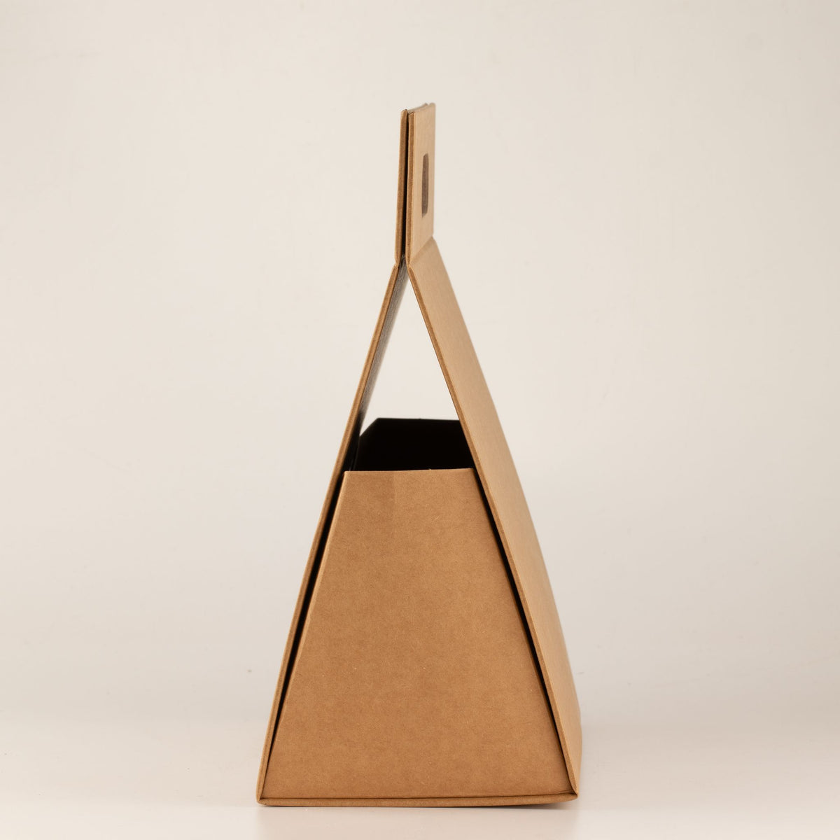 Flat Pack Gift Box - Lrg Hand Box  (28x12.5x26cm) - Brown Craft