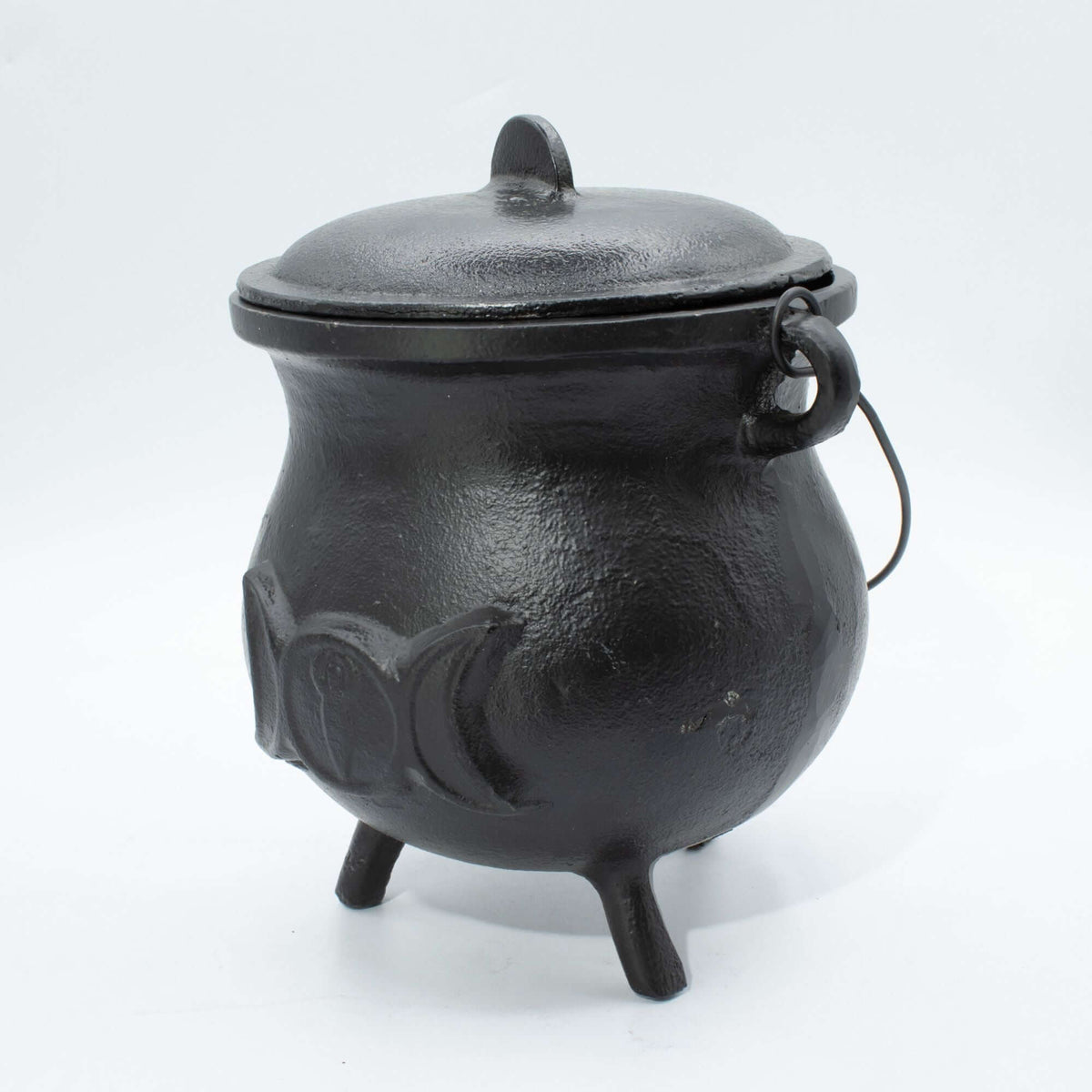 Extra Huge Cast Iron Cauldron with Triple Moon 23x18cm (at least 4kg)
