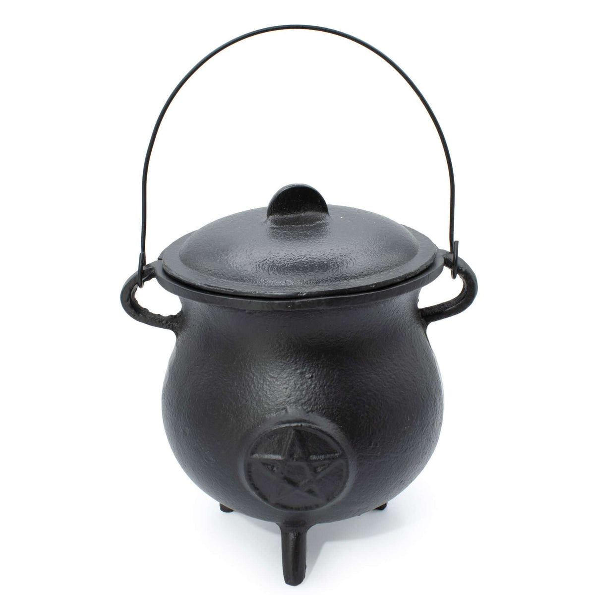 Extra Huge Cast Iron Cauldron with Pentagram 23x18cm (at least 4kg)