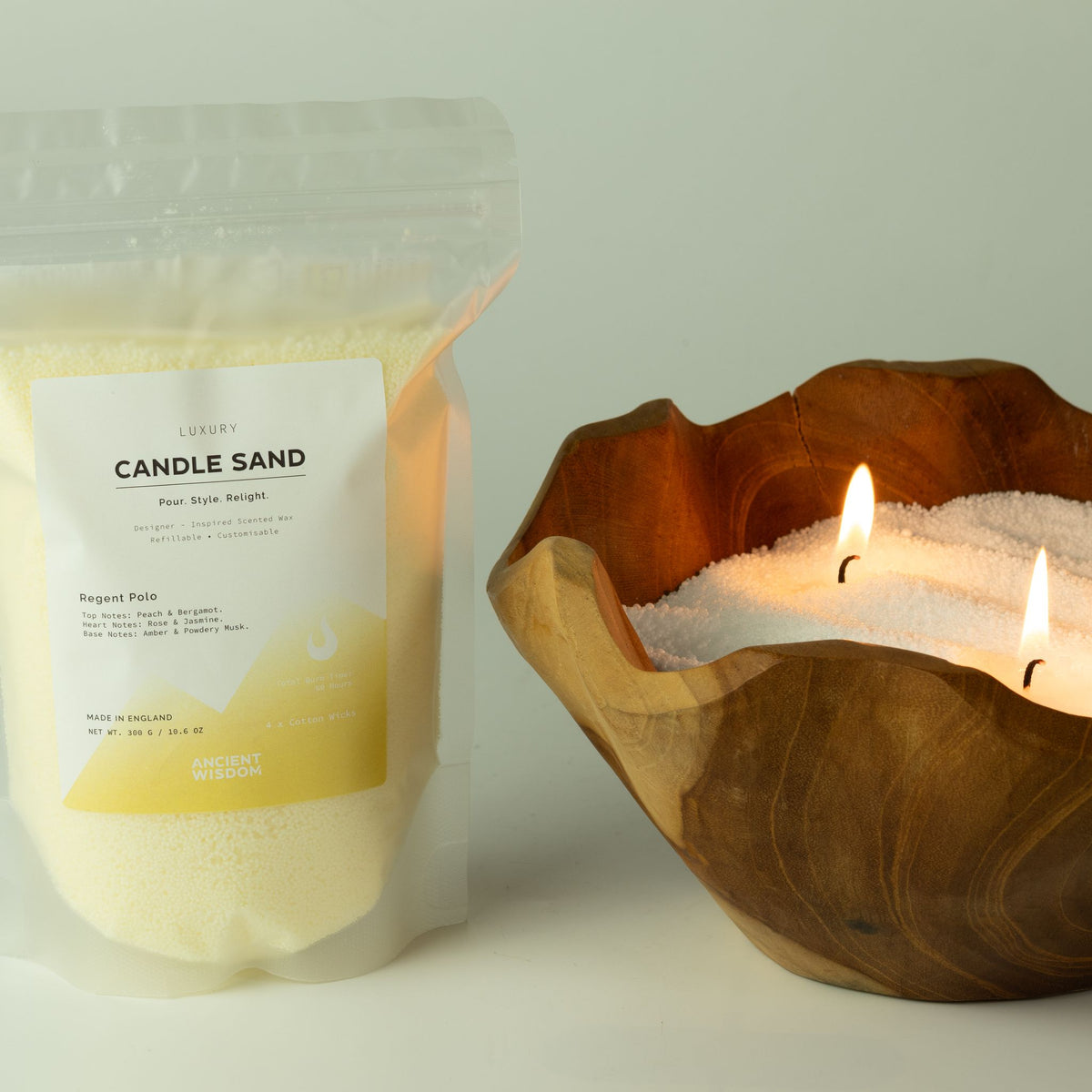 Fragranced Candle Sand - Latte Beige - Pure Serenity - 300g