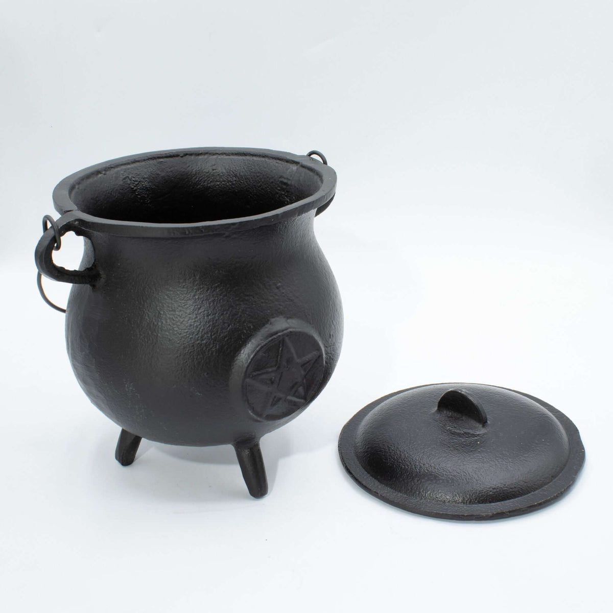 Extra Huge Cast Iron Cauldron with Pentagram 23x18cm (at least 4kg)
