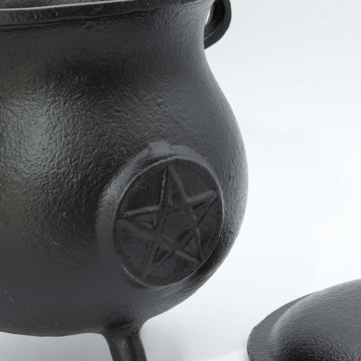 Extra Huge Cast Iron Cauldron with Pentagram 23x18cm (at least 4kg)