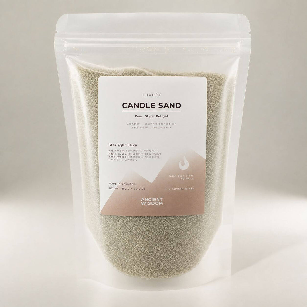 Fragranced Candle Sand - White - Starlight Elixir - 300g