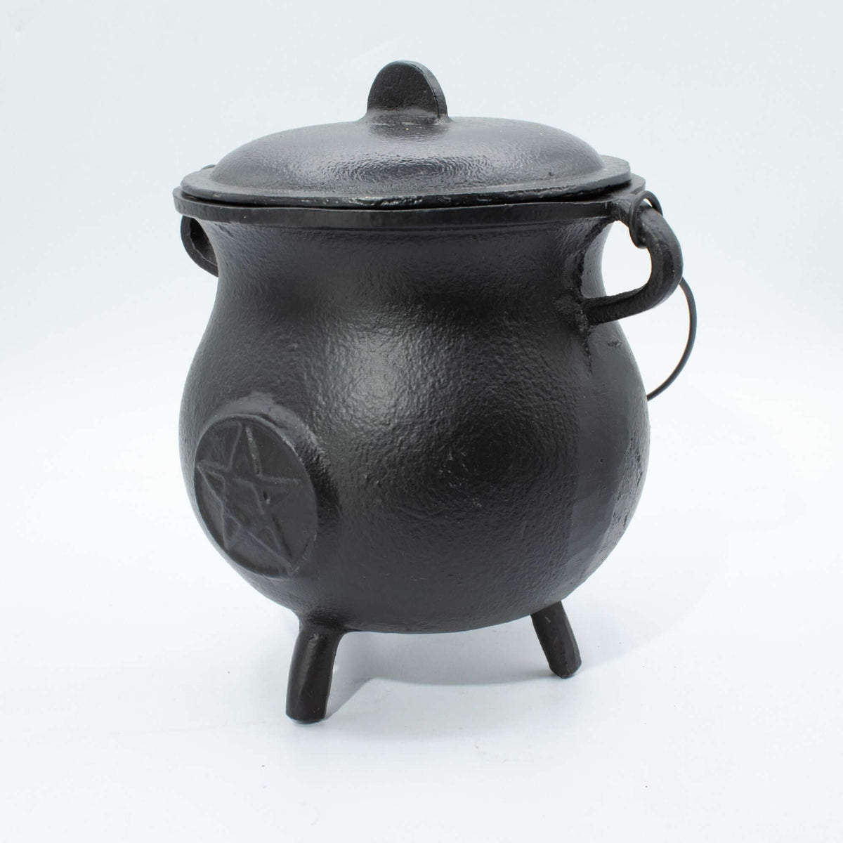 Extra Huge Cast Iron Cauldron with Pentagram 23x18cm (at least 4kg)