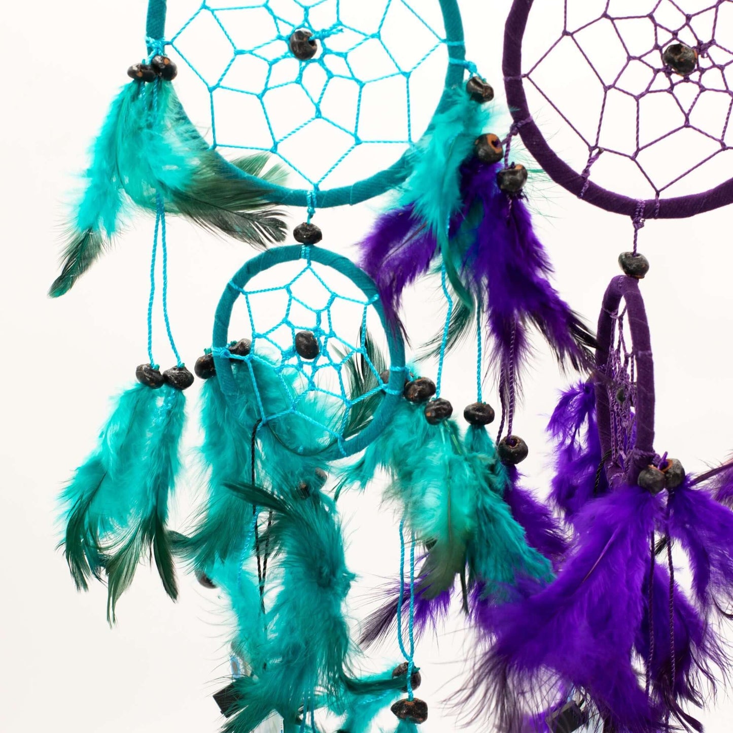Bali Dreamcatchers - Medium Round - Turq/Pink/Purp