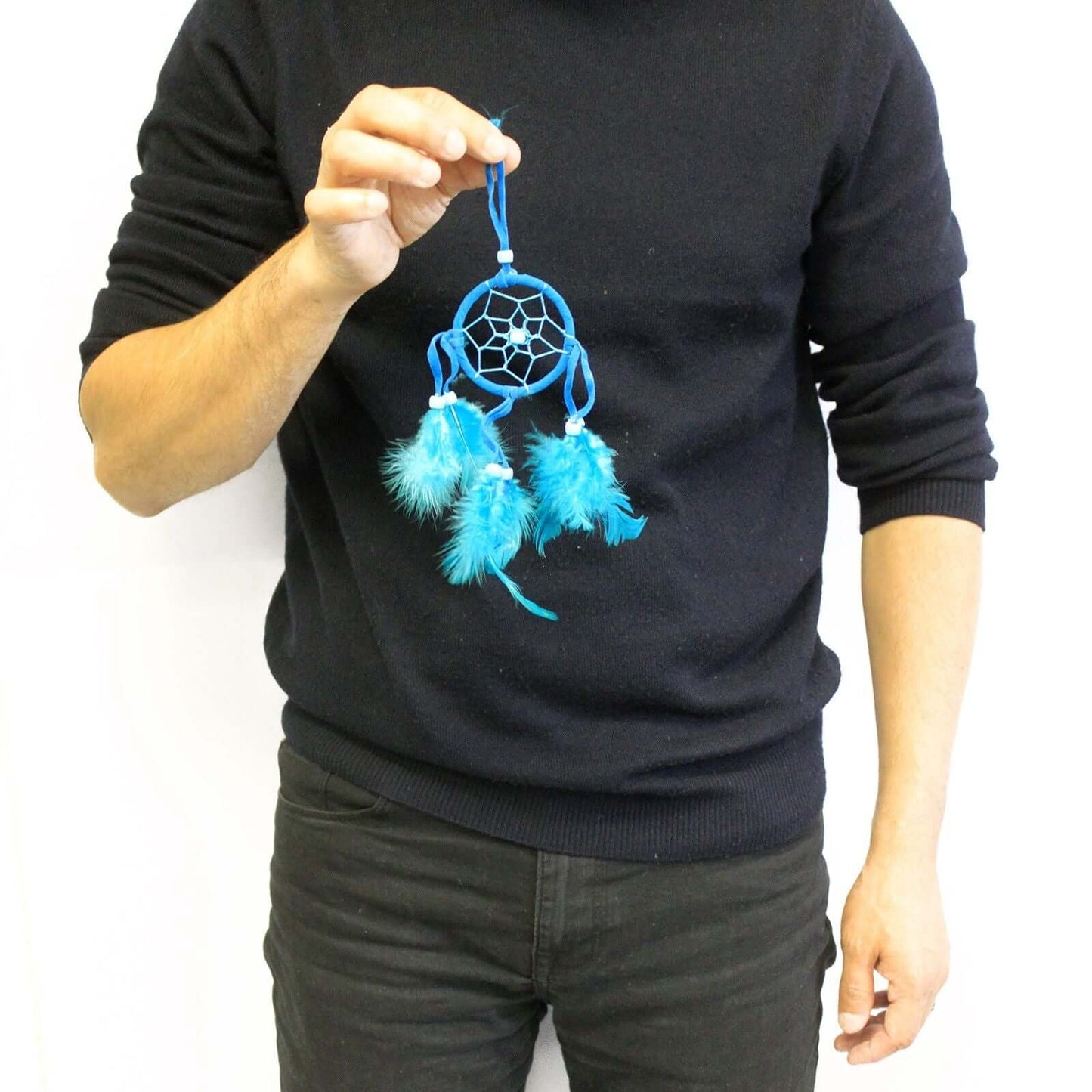 Bali Dreamcatchers - Small Round - Black/White/Red