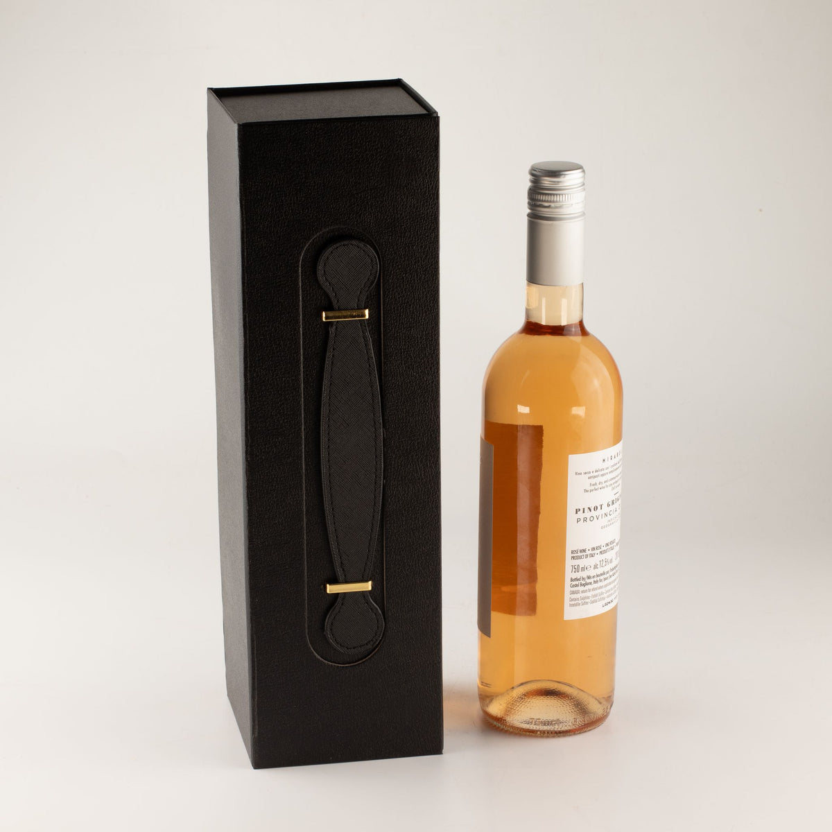 Flat Pack Gift Box - Wine Box Shape  (33.5x10x10.5cm) - Black