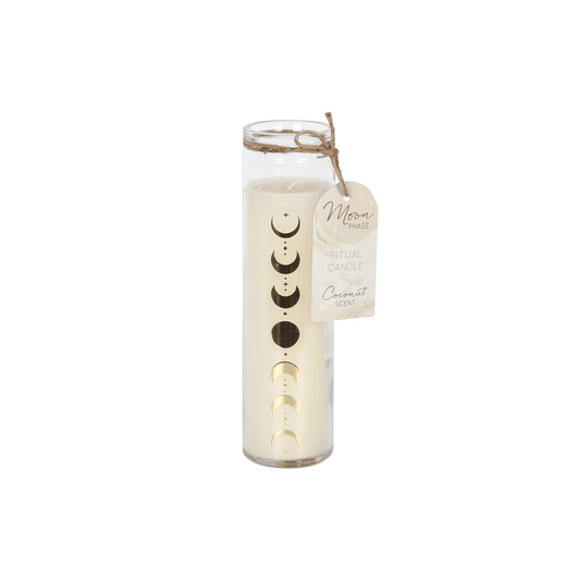Coconut Moon Phase Candle in Glass Tube