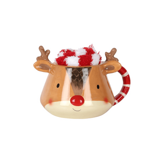 Reindeer Mug and Socks Set