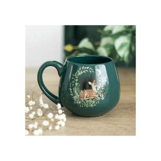 Green Fawn Rounded Mug