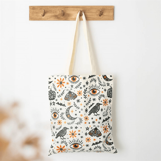 Frightful Folk Print Tote Bag