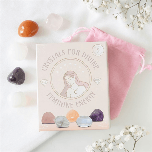 Set of 5 Crystals for Divine Feminine Energy N/A