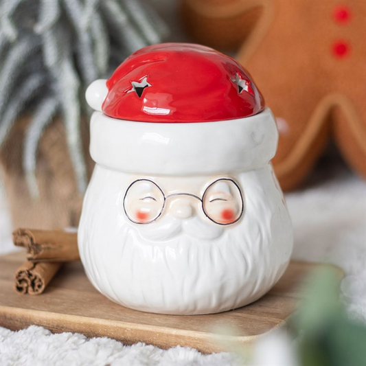 *Santa Claus Shaped Ceramic Oil Burner and Wax Warmer (12/24) N/A