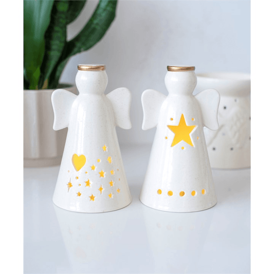Set of 2 Small LED Angel Decorations