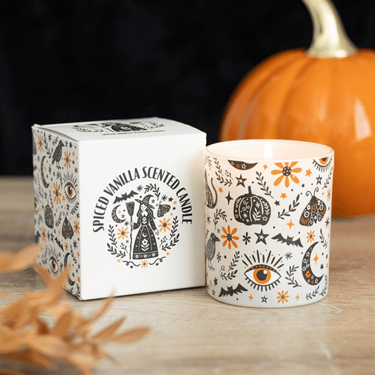 Frightful Folk Print Spiced Vanilla Scented Candle