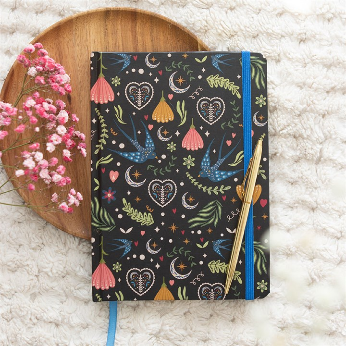 Midnight Bloom Print A5 Notebook N/A